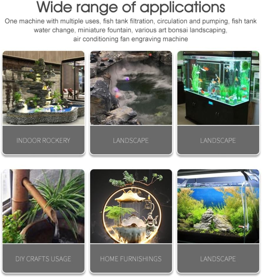 Leona Co Submersible Fish Tank Water Pump | Bottom Suction Aquarium Circulation Pump | High Flow Oxygenation Pump for Fish Tanks, Ponds & Aquariums (60W) image number 6