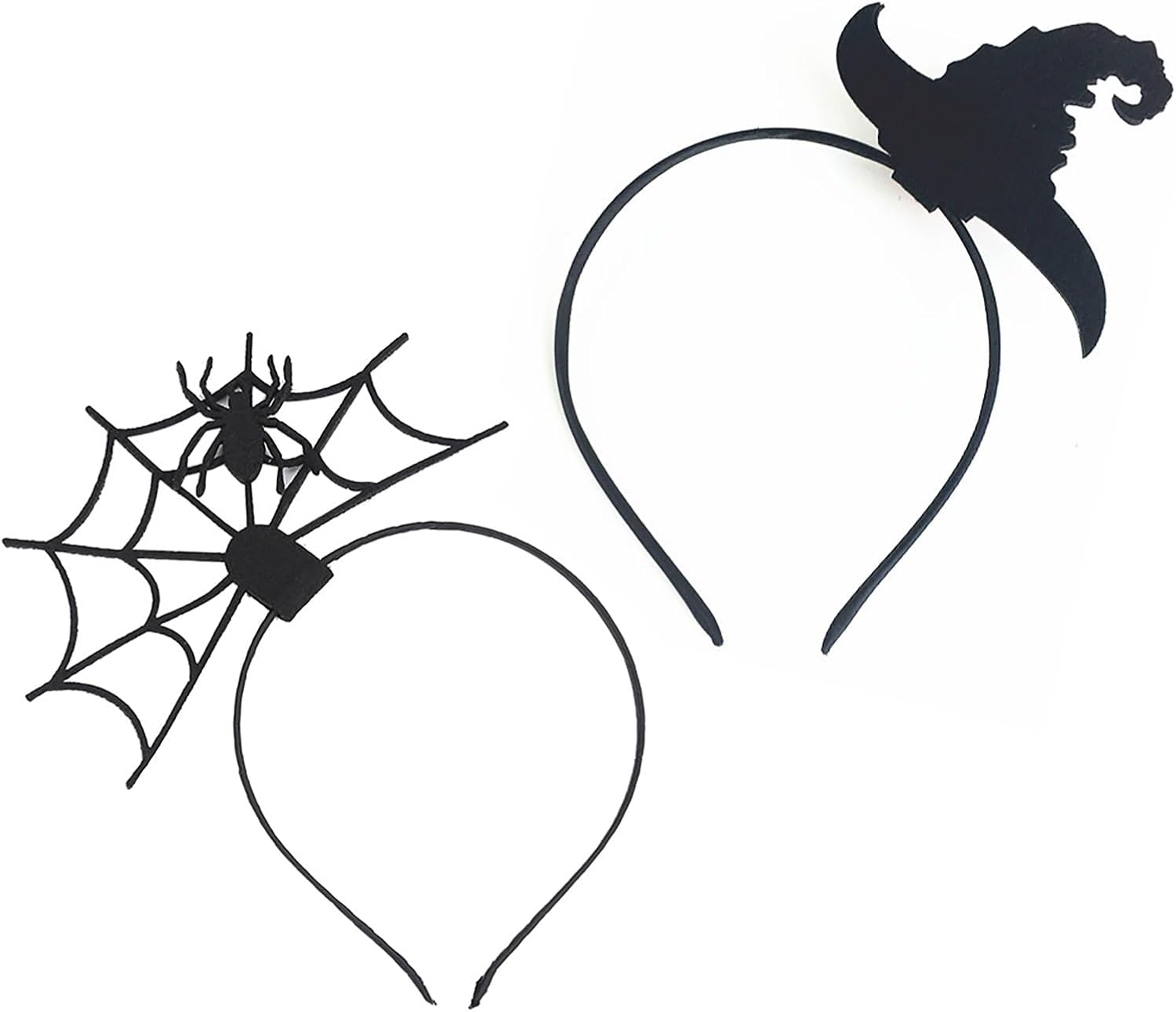 OHEETU Halloween Hair Bands Set Witch Hat and Spider Web Hair Accessories for Cosplay Masquerade Costume Party 2 Pieces image number 6