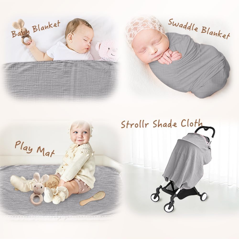 Baby Gift Set for Newborn New Baby Gift Set - Newborn Infant Essentials Kids Bath Set with Babies Blanket Rattle - New Born Girls Gift & Boy Gifts for Infant Shower(Elephant) image number 5