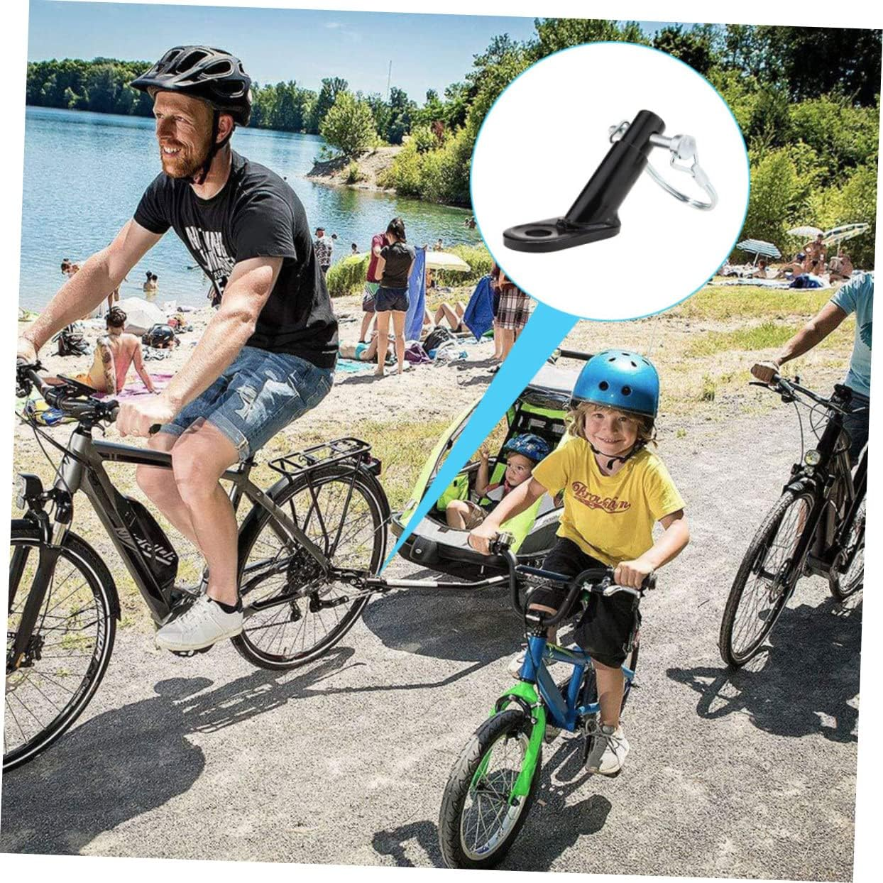 Yardwe Bike Trailer Accessory Resistant Hitch for Bike Trailer Traction Head image number 4