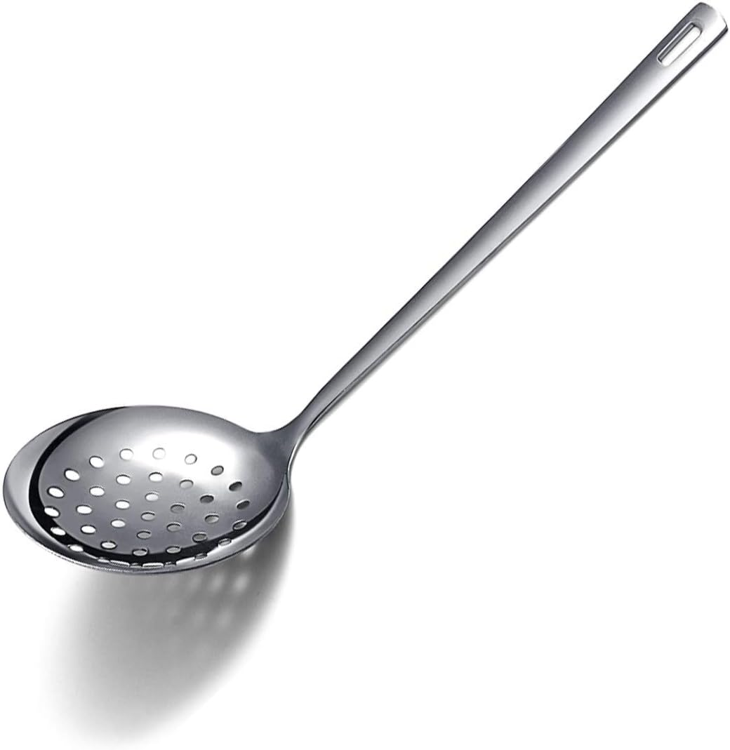 Stainless Steel Skimmer, Berglander Metal Strainer, Kitchen Skimmer for Non-Stick Cookware, Non-Stick and Heat Resistant, Dishwasher Safe, Easy to Clean image number 1