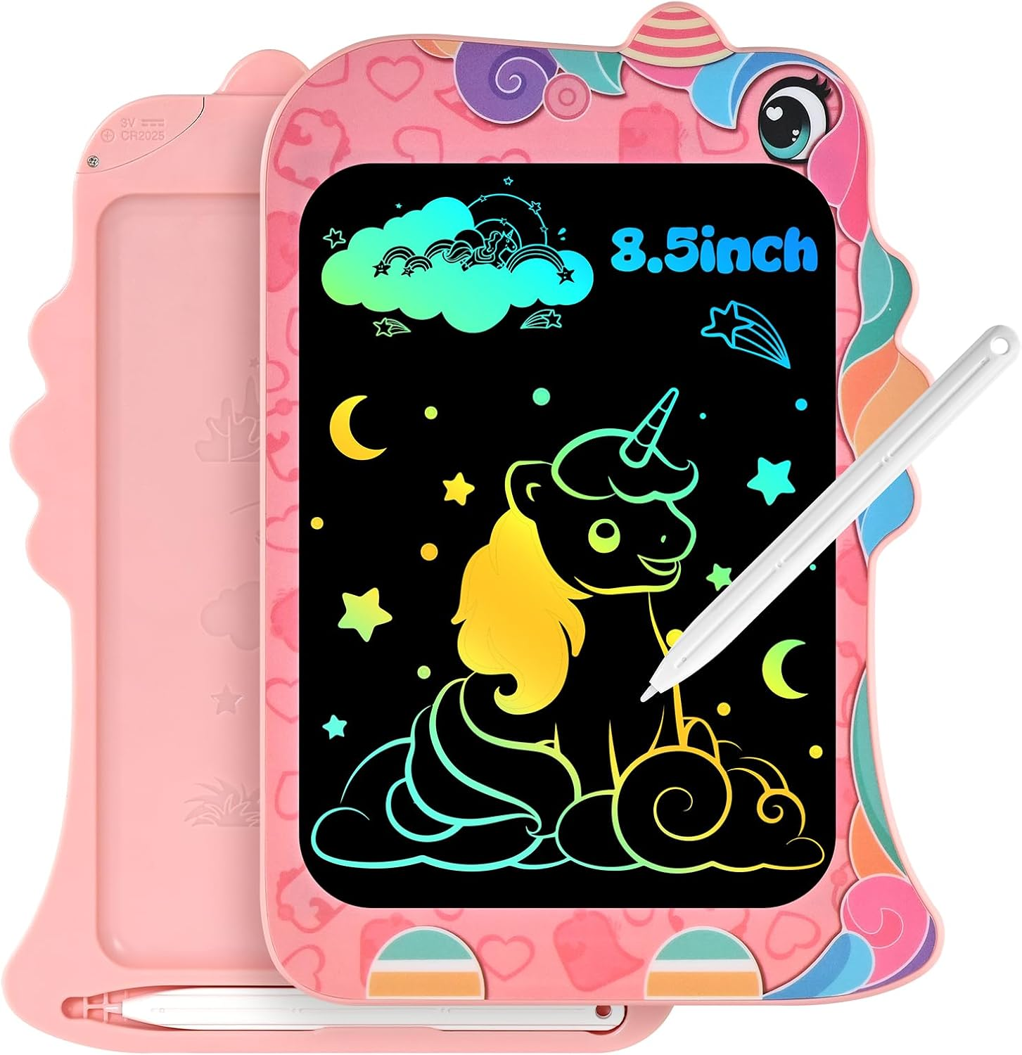 Eoocoo Girls Unicorn Toys, Toddler Baby Gifts, 8.5 Inch Colorful LCD Writing Tablet, Doodle Board Drawing Tablet, Erasable Reusable Doodle Pad, Birthday Gifts for Kids 3-6 Years Old Girls Boys image number 3