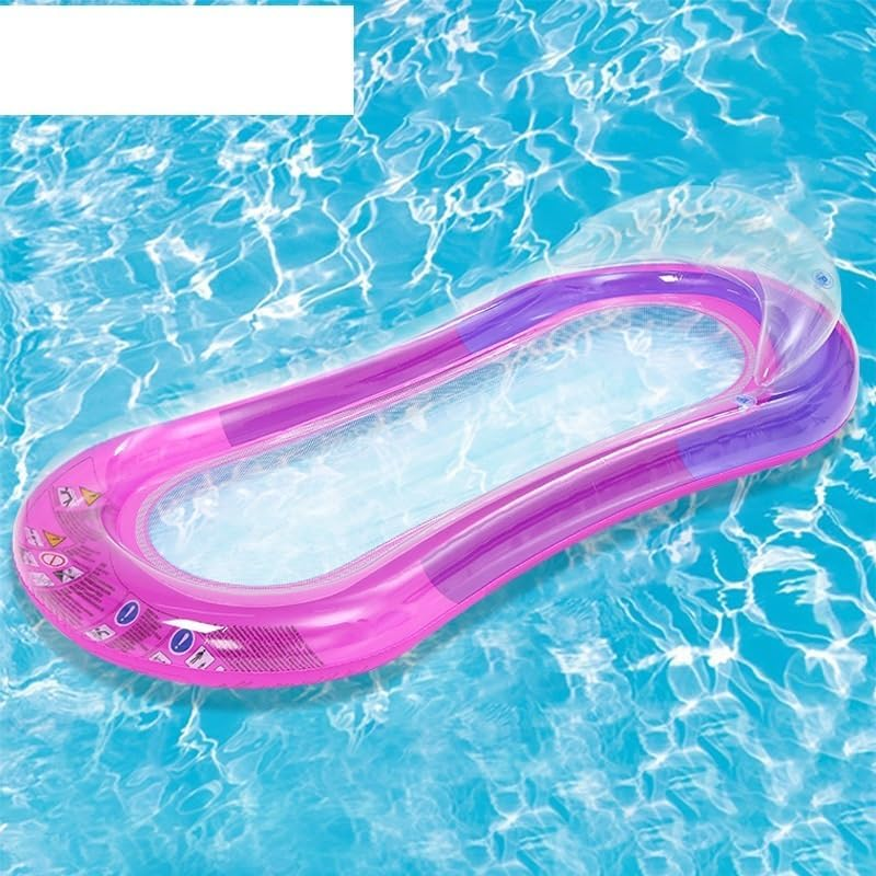 Transparent Gradient Mesh Inflatable Floating Row Water Hammock Swimming Air Mattress Summer Pool Beach PVC Float Bed Lounger (Color : 1) image number 2