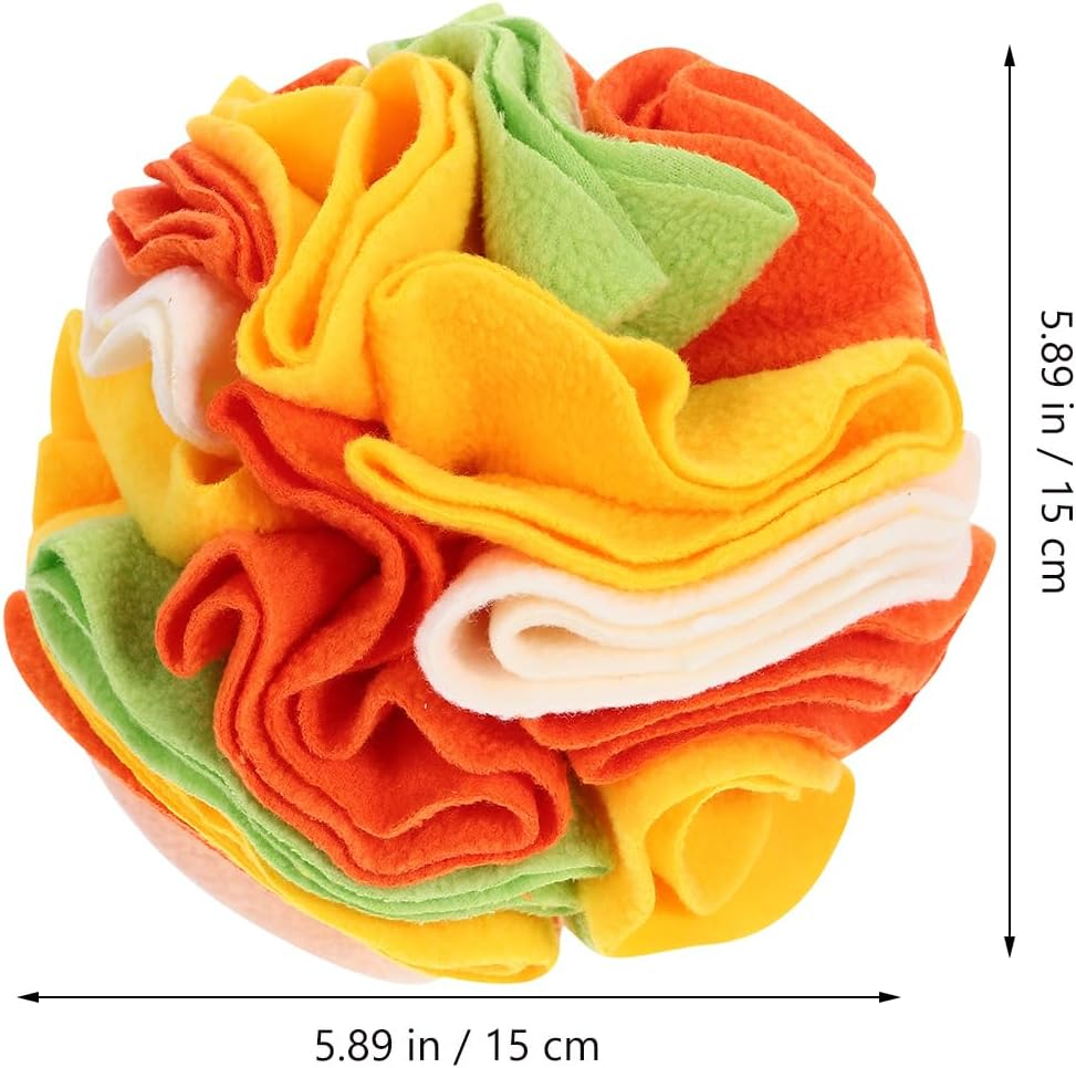 POPETPOP Interactive Dog Toys Snuffle Ball: Pet Snuffle Ball Colorful Puppy Interactive Sniffle Toy - Dog Puzzle Toys Treat Ball for Small Medium Dog Puppy Encourages Foraging Skills image number 1