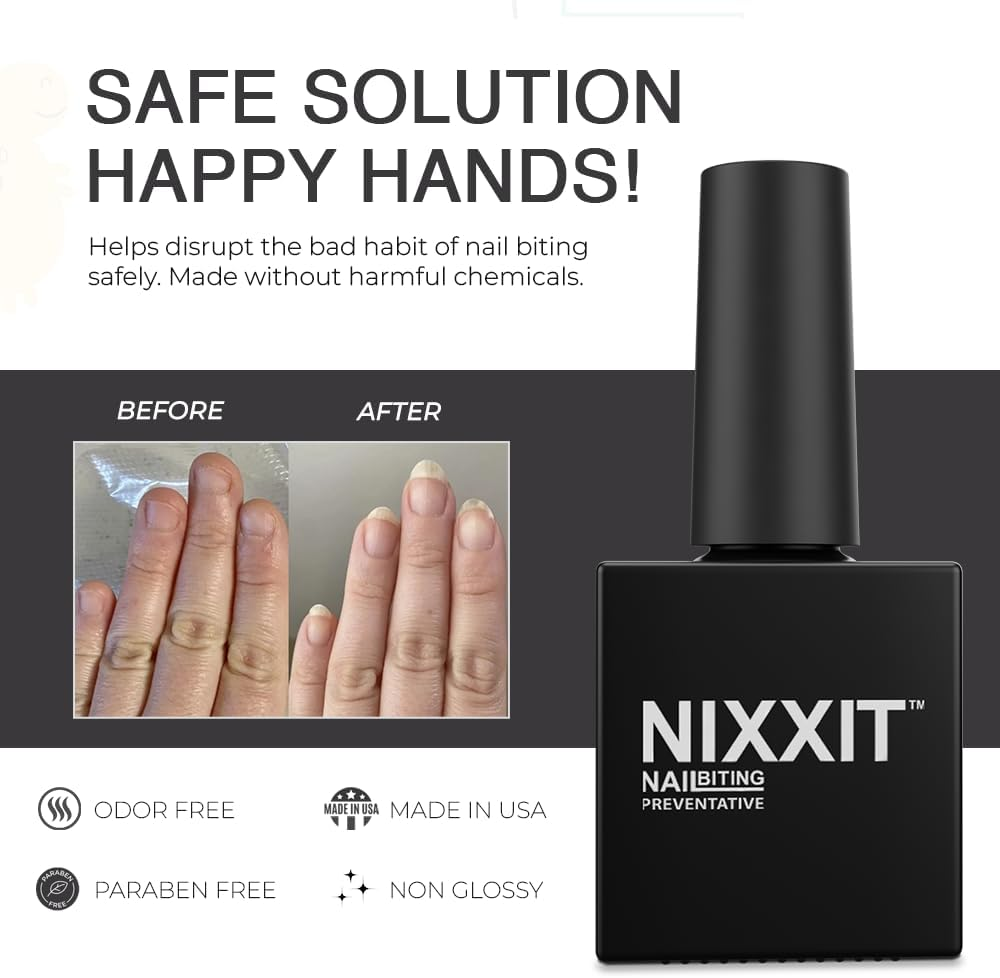 Nail Biting Prevention for Adults, No Bite Nail Polish - Stop Biting Now with anti Bite Bitter Polish - Safe and Effective Bad Tasting Stopper Treatment (10ML Bottle)