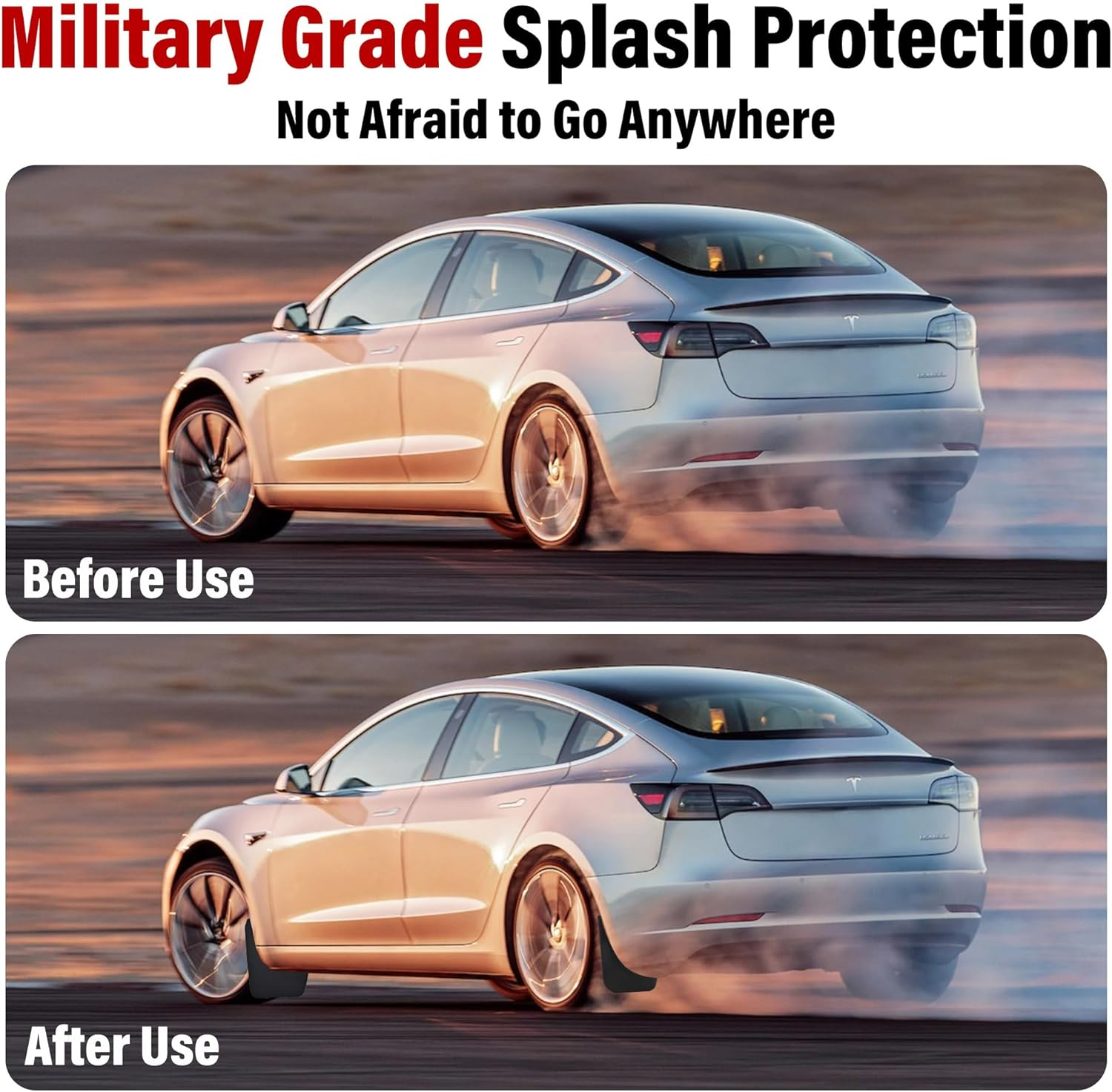 LPZAKVE Mud Flaps for Tesla Model Y Juniper 2026 2025 Exterior Accessories, No Drilling Required [Installation Tools Included], Vehicle Tire Protector Flexible TPE Mudflaps Matte Black (Set of 4) image number 1