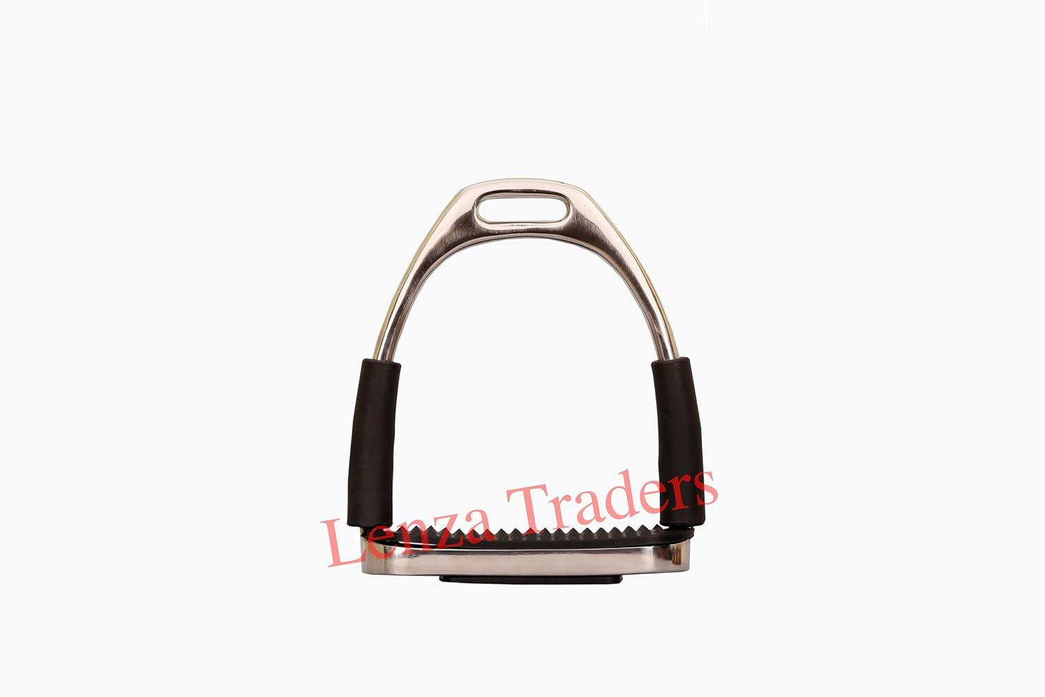 Flexible Silver Stirrups English Safety Polish Horse Riding Bendy Flexible Irons S Steel Equestrian for Adults and Kids image number 1