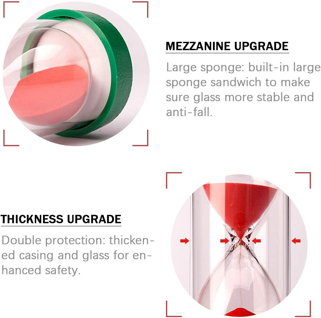 Glarks 4 Colors Fruit Style Hourglass Sand Timer Clock 5Mins / 10Mins / 15Mins / 30Mins Sandglass Timer for Kids, Classroom, Kitchen, Games, Brushing Timer, Home Office Decoration Timers image number 3