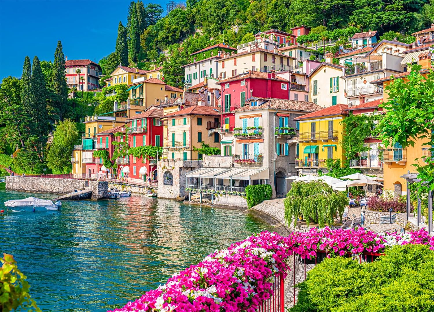 HUADADA Jigsaw Puzzles for Adults 500 Pieces, Puzzles for Adults 500 Piece, Challenging Game Toys, Impossible Puzzle, Family Decoration Puzzle - Lake Como image number 3