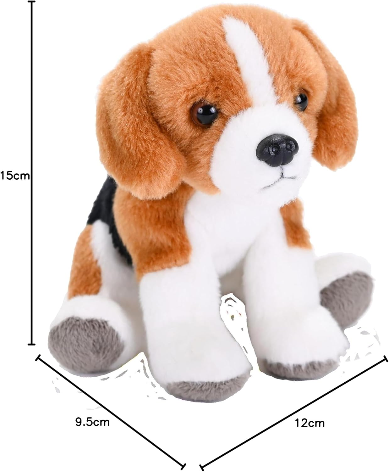 Wild Republic Pocketkins Eco Beagle, Stuffed Animal, 5 Inches, Plush Toy, Made from Recycled Materials, Eco Friendly image number 2