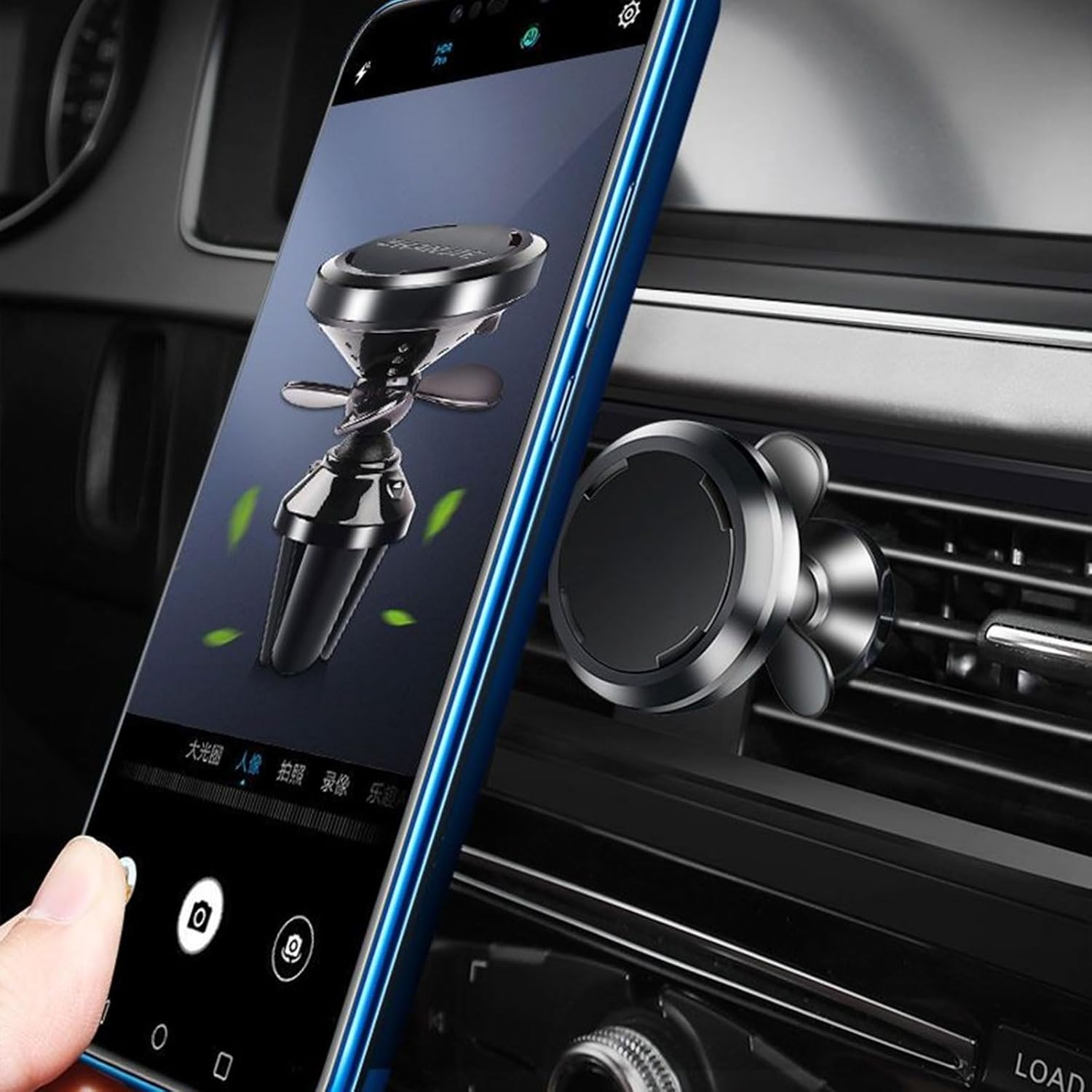 Metal Plate for Cell Phone Magnetic Strong Adhesive Sticker 2 round and 2 Rectangle Black for Magnetic Car Mount and Phone Holder image number 4