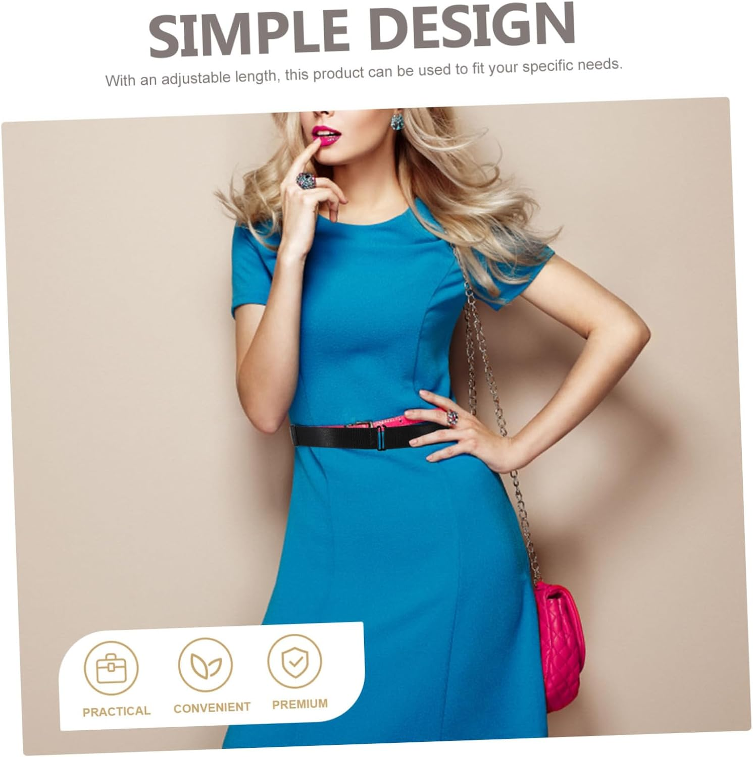 COHEALI 2Pcs Adjustable Elastic Tuck Bands for Cropping Shirts, Black and White Shirt Belts for Women, Fashionable Clothing Accessories for Daily Wear and Parties image number 5