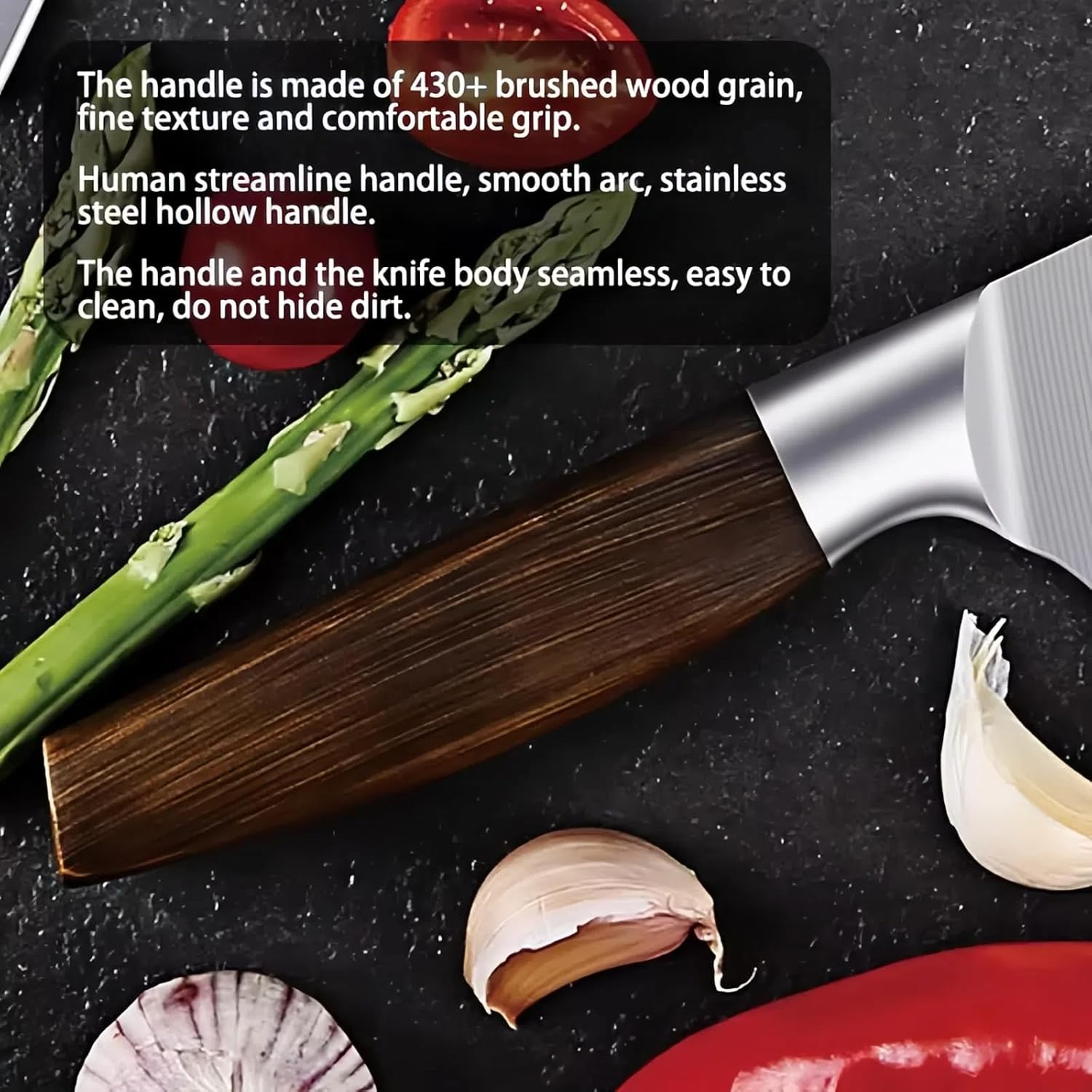 ZHANG XIAO QUAN since 1628 3-Piece Culinary Knife Set - Professional Chef'S Knife, Robust Cleaver & Powerful Bone Chopper - Cleaver Knife image number 7