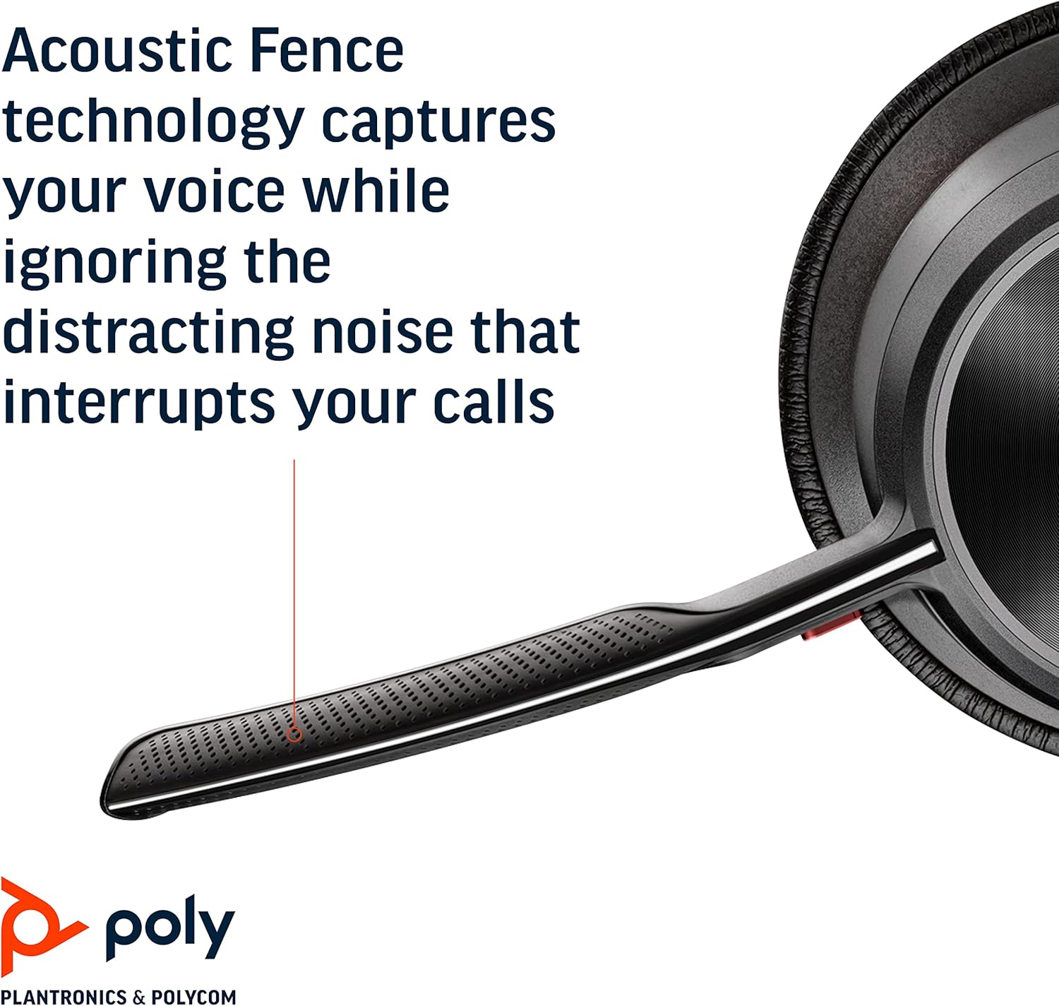 Poly - Voyager Focus 2 UC USB-A Headset (Plantronics) - Bluetooth Dual-Ear (Stereo) Headset with Boom Mic - USB-A Pc/Mac Compatible - Active Noise Canceling - Works with Teams (Certified), Zoom & More, Black, Standard image number 5