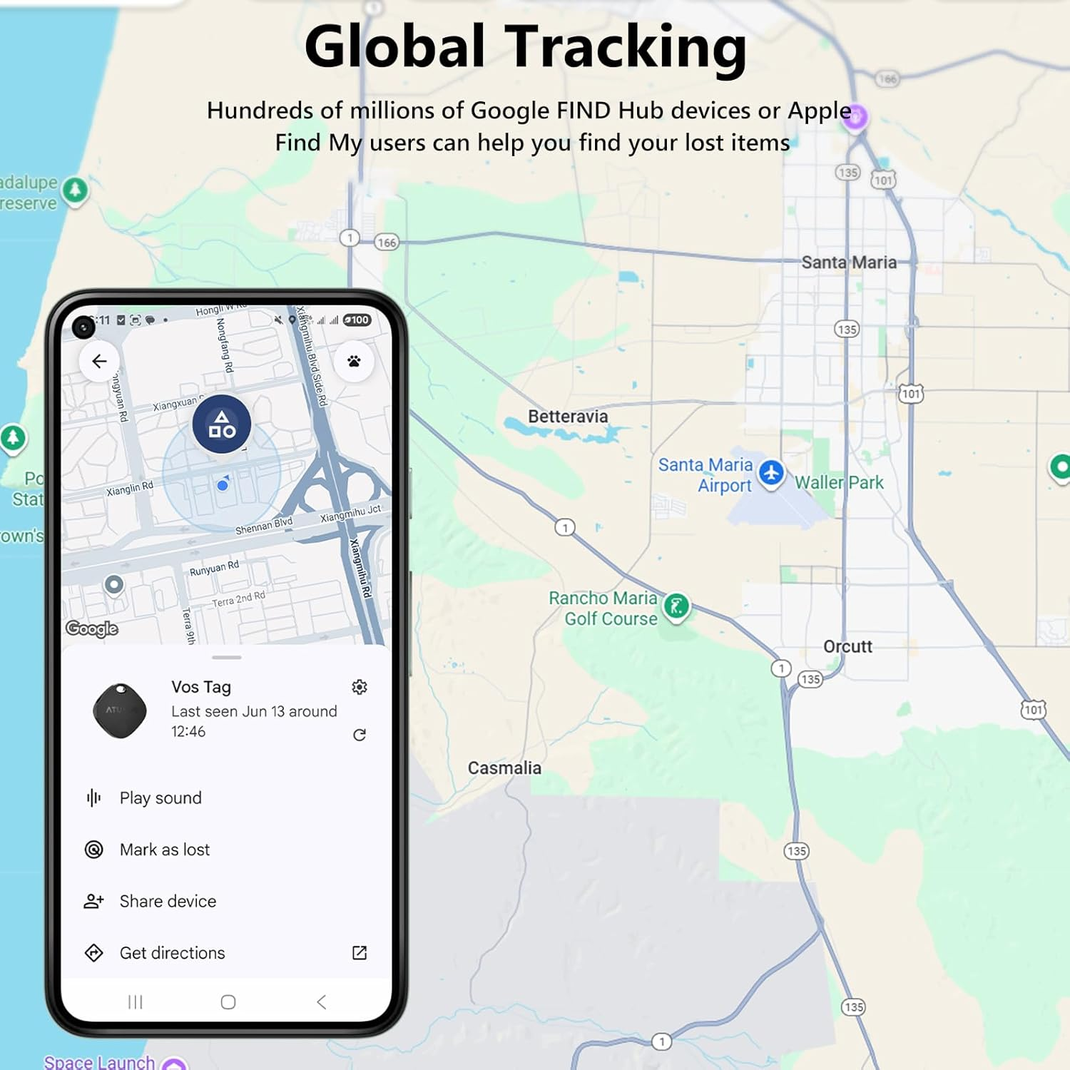 ATUVOS Dual System Air Tracker Tag PRO 2 Pack, Smart Item Finder Works with Android Google Find Hub or Ios Apple Find My APP (Huawei Not Supported), Bluetooth Key Locator for Luggage, Suitcase, Wallet image number 5