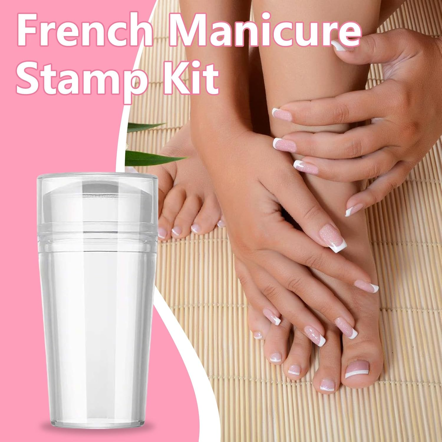 Silicone French Tip Nail Stamper, Clear Silicone Jelly Stamper, Manicure Decoration Art Printing Accessories for French Manicure Home Nail Salon Tools image number 2