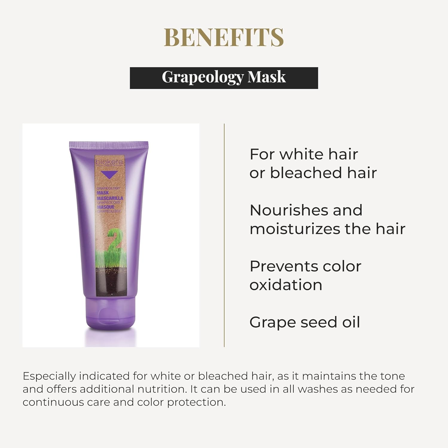 Repairing Hair Repair Mask Biokera Grapeology Salerm (200Ml)