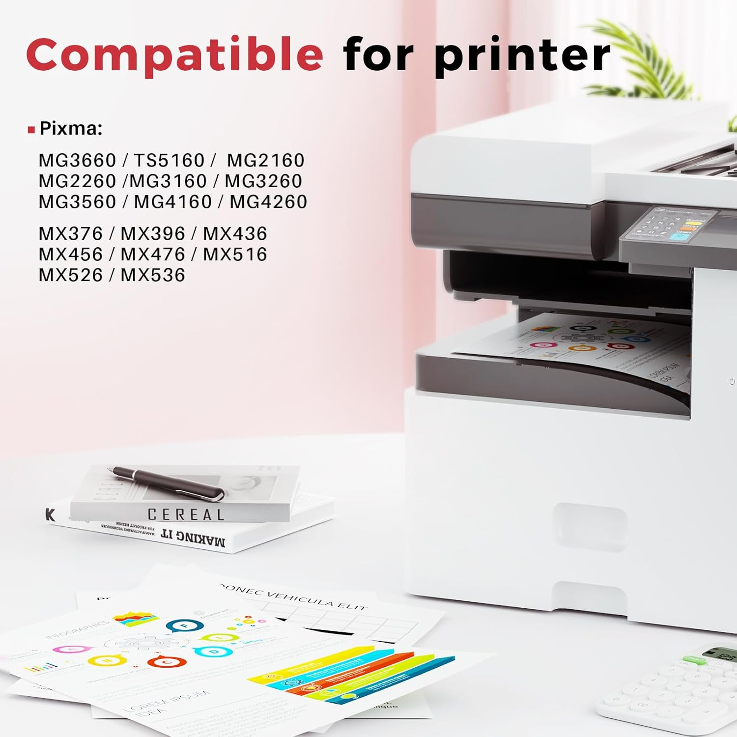 640XL PG640XL Black Ink Cartridge Replacement for 640XL Ink Compatible for MG2160 MG2260 MG3160 MG3260 MG3560 MG3660 MG4160 MG4260 MX376 MX396 MX436 MX456 MX476 MX516 MX526 (1 Black) image number 2