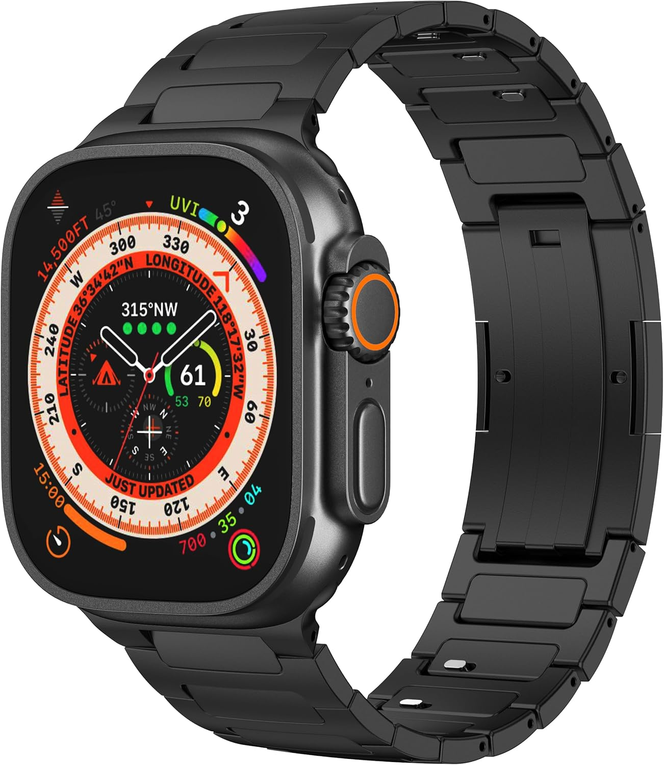 Zumyzu Titanium Bands Compatible with Apple Watch Ultra 3/2/1 Series 11 10 9 8 7 6 5 4 SE, Band for Apple Watch 49Mm 46Mm 45Mm 44Mm, 49G Lightweight Pure Titanium Metal Strap for Iwatch