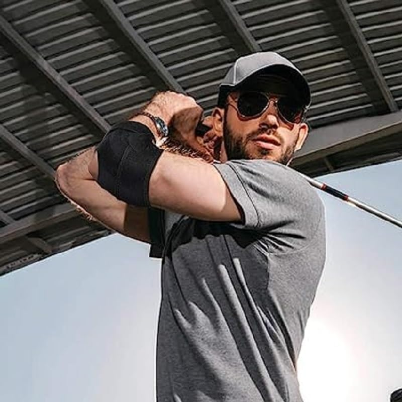 Elbow Brace, Adjustable Elbow Support with Dual-Spring Stabilizer, Elbow Strap for Golfers Elbow, Tennis Elbow, Arthritis, Tendonitis, Sports Injury Pain Relief and Protection image number 3