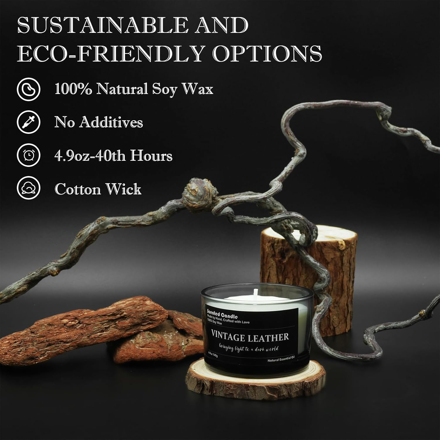 Minimalist Scented Candles for Men - 6 Pack Aromatherapy Candles Gifts Set for Birthday, Valentine, Christmas, Anniversary, Clean-Burning Soy Wax, Long-Lasting Fragrance Mood Enhancer image number 1