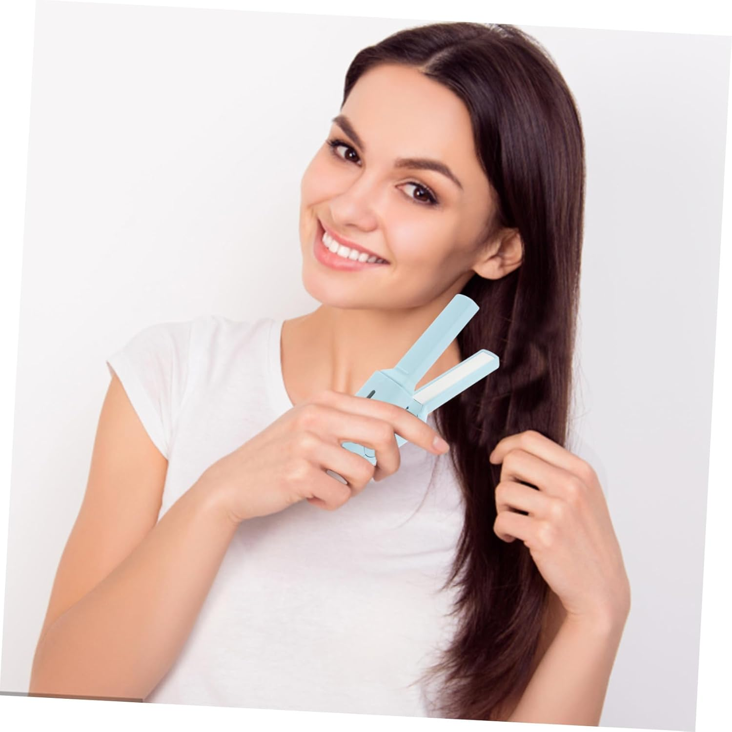 ARTSEWPLY Mini Hair Straightener Curling Iron Travel Hair Styling Tool Portable Usb Curling Wand for Women and Curler image number 4