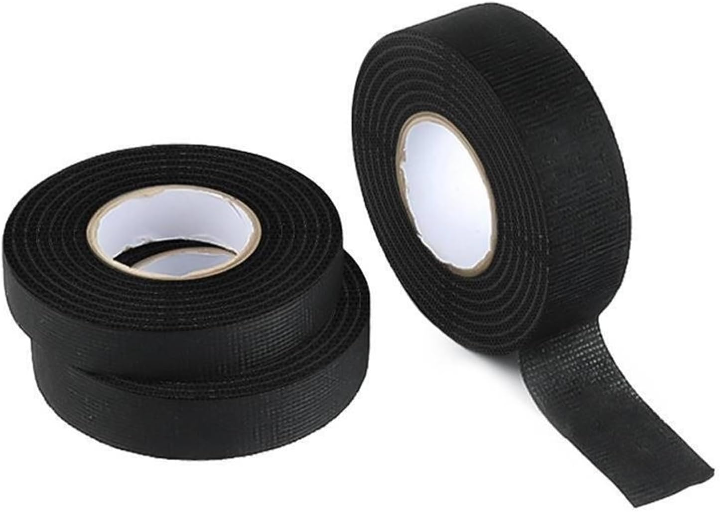 25M Heat-Resistant Adhesive Cloth Fabric Tape Wool Roll Black Wiring Harness Electric Cable Wire Tape Tools 19/25/32/50Mm (Color : 25 M, Size : 19Mm) image number 2