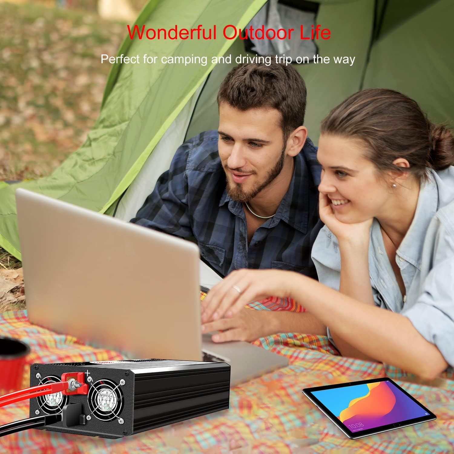 2000W Inverter DC 12V to AC 240V Pure Sine Wave Solar Power Inverter for Camping Battery (DC12V (Range 10V-15V) 2000W) (DC 12V 2000W) image number 6