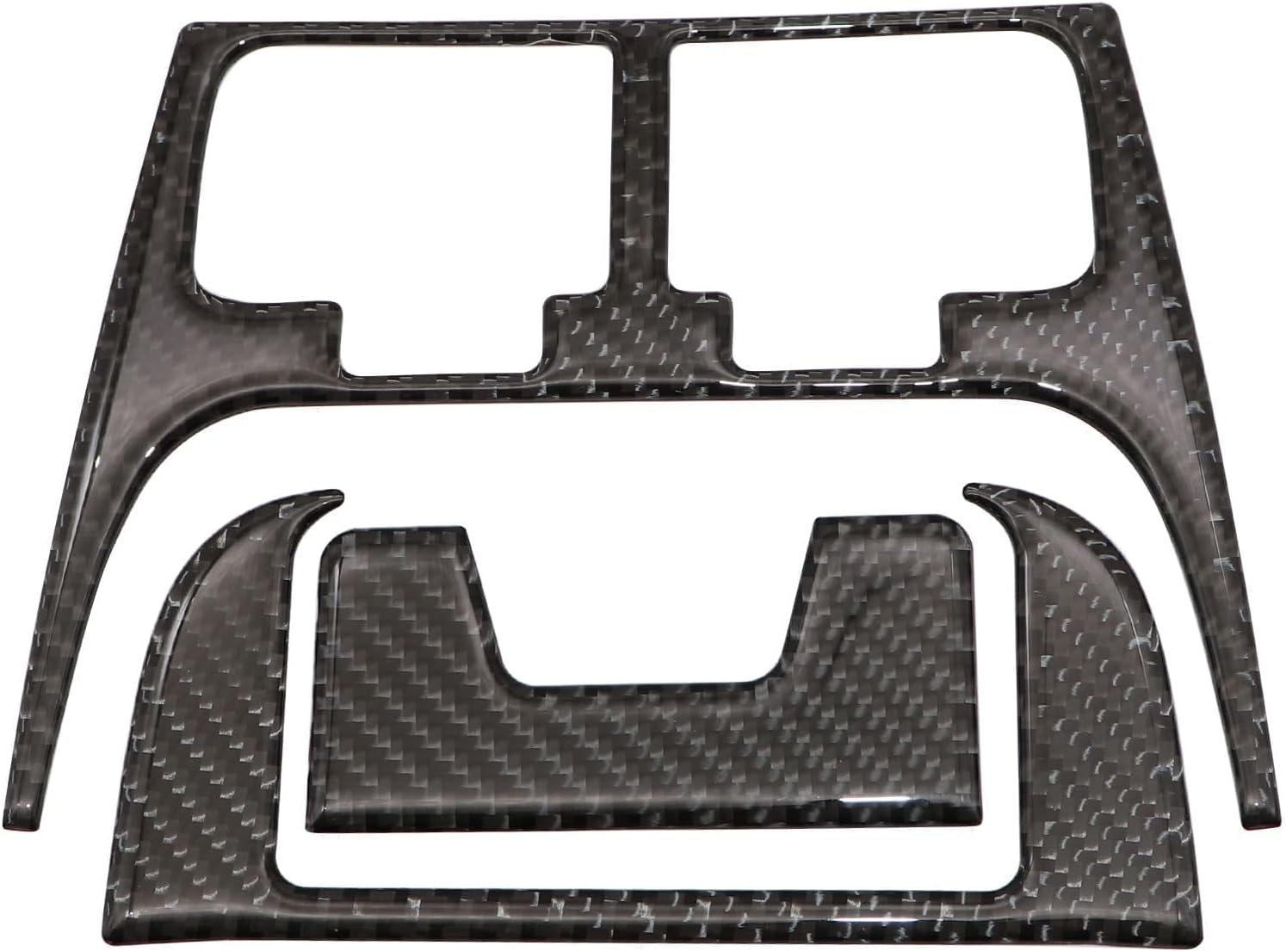 GXARTS 12Pcs Carbon Fiber Full Set Interior Decoration Trim Kit Compatible with Lexus IS250 Black 2006 2007 2008 2009 2010 2011 2012 image number 5