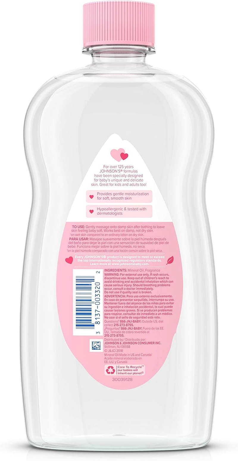 Johnson & Johnson SLC (Cosmetics) Baby Oil, 20 Fl Oz image number 3