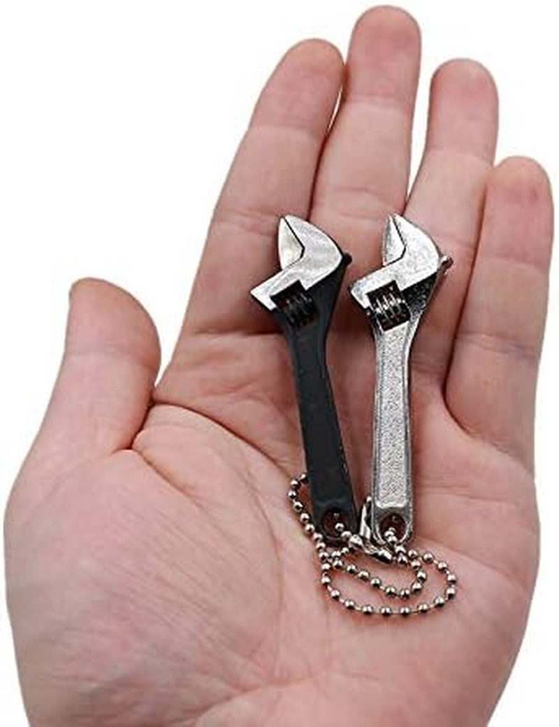 Mini Wrench SENRISE Adjustable Spanner Small Jaw Spanner Wrench Monkey Wrench for Repairing Black (4" 100Mm)