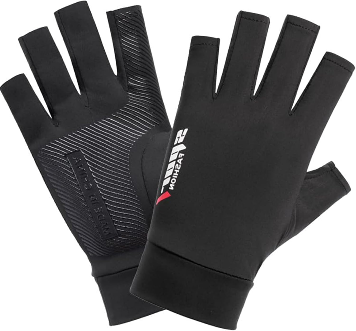 CUBETA Fingerless Anti-Slip Men'S Gloves, Sun Protection Gloves for Outdoor, Driving, Traveling, Fishing image number 1