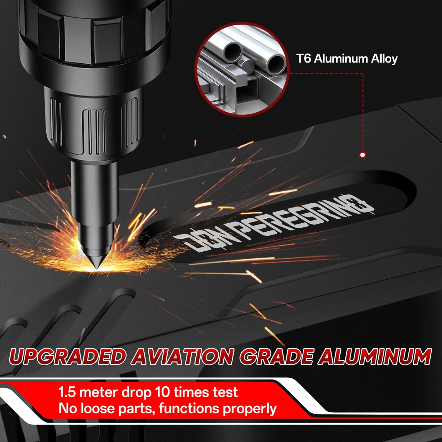 Bike Light Front 4000 Lumens &ndash; Aluminum Casing, IP65 Waterproof, USB-C Rechargeable, 6 Steady/Flash Modes, Quick Release Mount, DON PEREGRINO FX-4000 Bicycle Lights image number 2