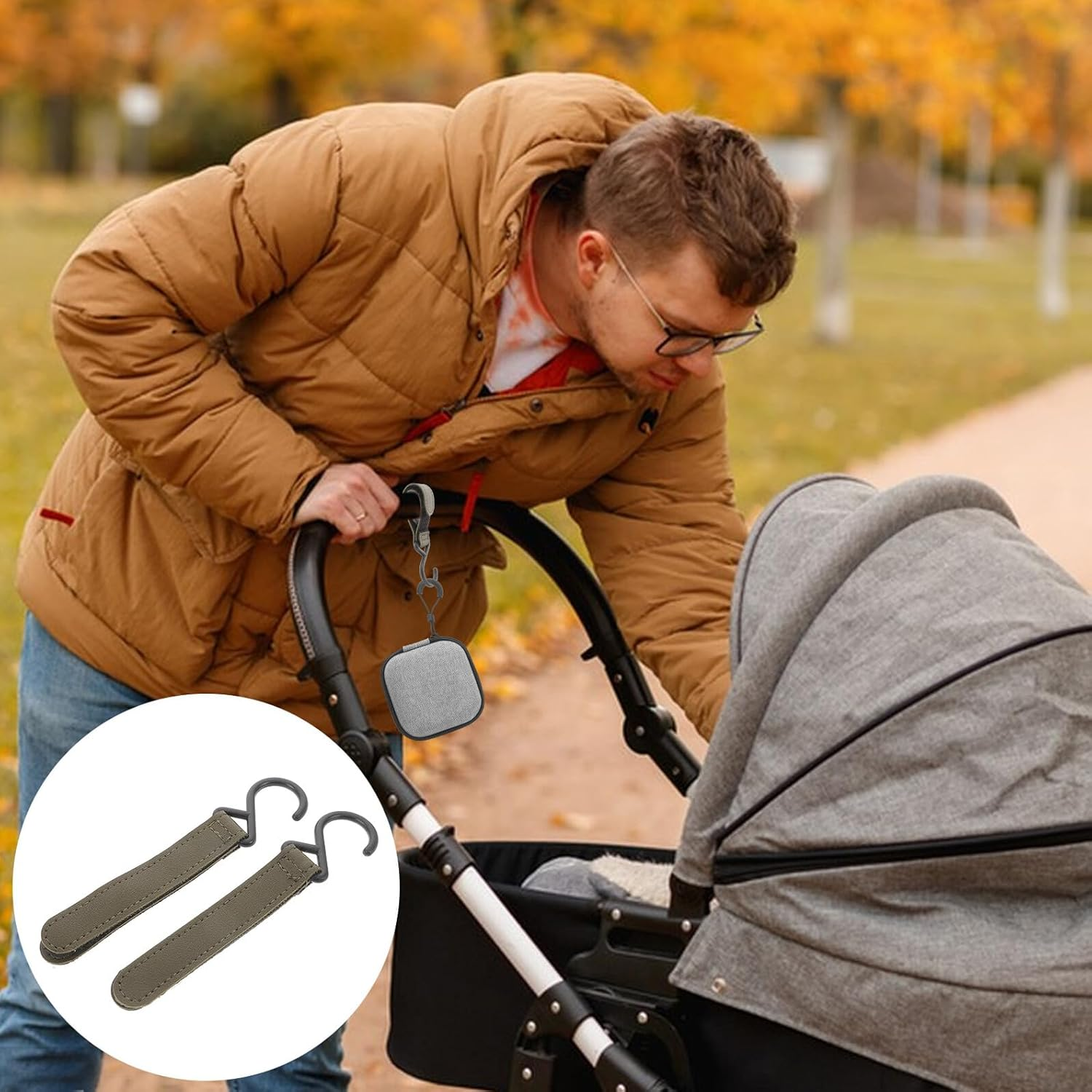 2Pcs Stroller Replacement Hooks Sturdy Compact Stroller Wagon Accessories for Hanging Diaper Bags and Shopping for Prams and Travel Use