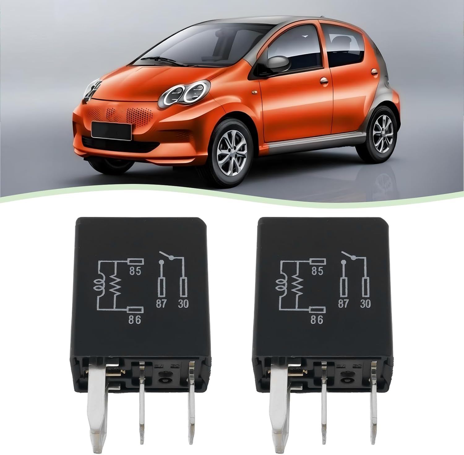 YINETTECH 2Pcs 871E-1A-D-R1 U15 12VDC 35A 4 Pin ISO Normally Open Micro Car Relay for Cars Trucks Industrial Equipment image number 5