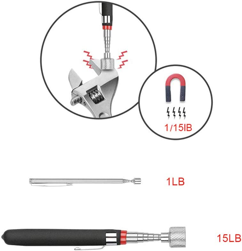 3 Pack Telescoping Magnet Pick-Up Tool Set - Retrieving Telescoping Magnet Pickup Tools，Extendable Magnetic Pick up Tools，Bendable Spring Magnet Stick image number 1
