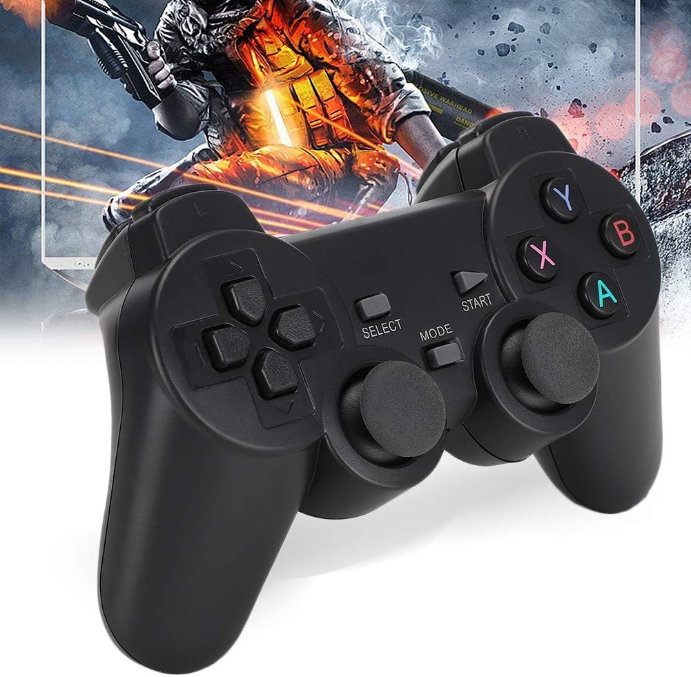Universal Game Controller, Wireless Gaming Controller PC Controller with Dual Vibration & 2.4Ghz USB Receiver, Wireless Gamepad Joystick for TV/TV Box/Ps3/Computer/Pc360/Mobile Phone/Android, Black image number 2