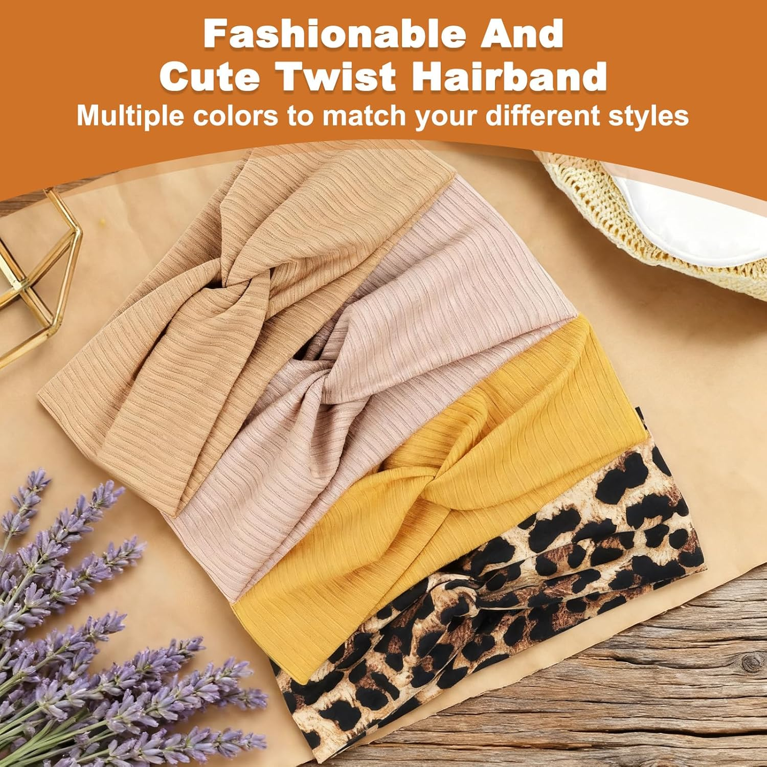 Women'S Hair Band, Pack of 8 Headbands for Women, Elastic Headband, Women'S Thin Non-Slip Hair Bands, Soft Headband Hair Band for Running, Sports, Yoga, Workout, Elastic Running Gym image number 5