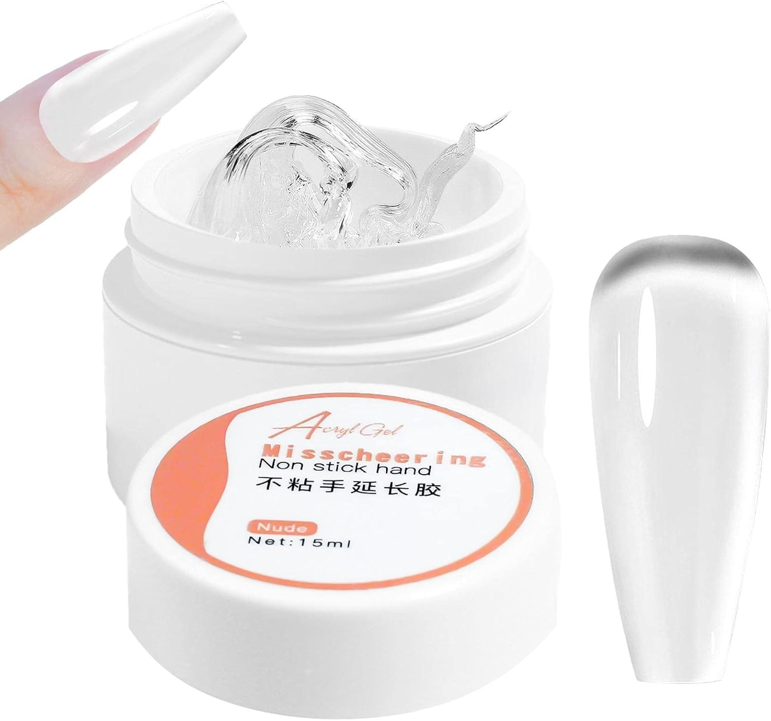 Nail Gel Polish - Nail Gel Extension and Modeling | Builder Base Gel Nail Enhancement, Decoration Glue Manicure at Home, 15Ml Seta-Au image number 3