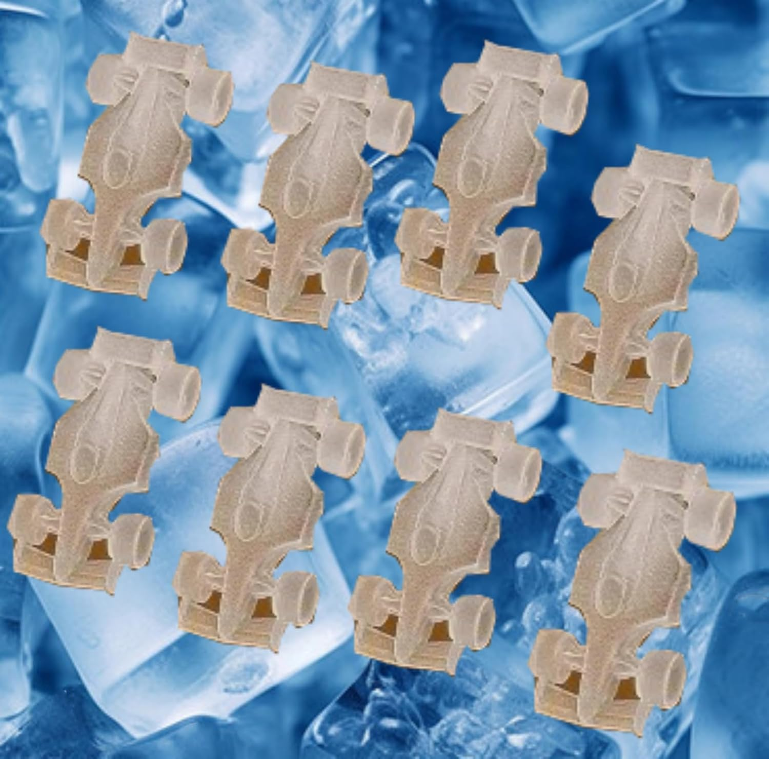 Xiaaofea Formula Racing Car Ice Mold, 6 Cavity 3D Food Grade Silicone Ice Cube Tray, Easy Release Mold for Themed Tumblers, DIY Baking Chocolate Candy Making Tools image number 4