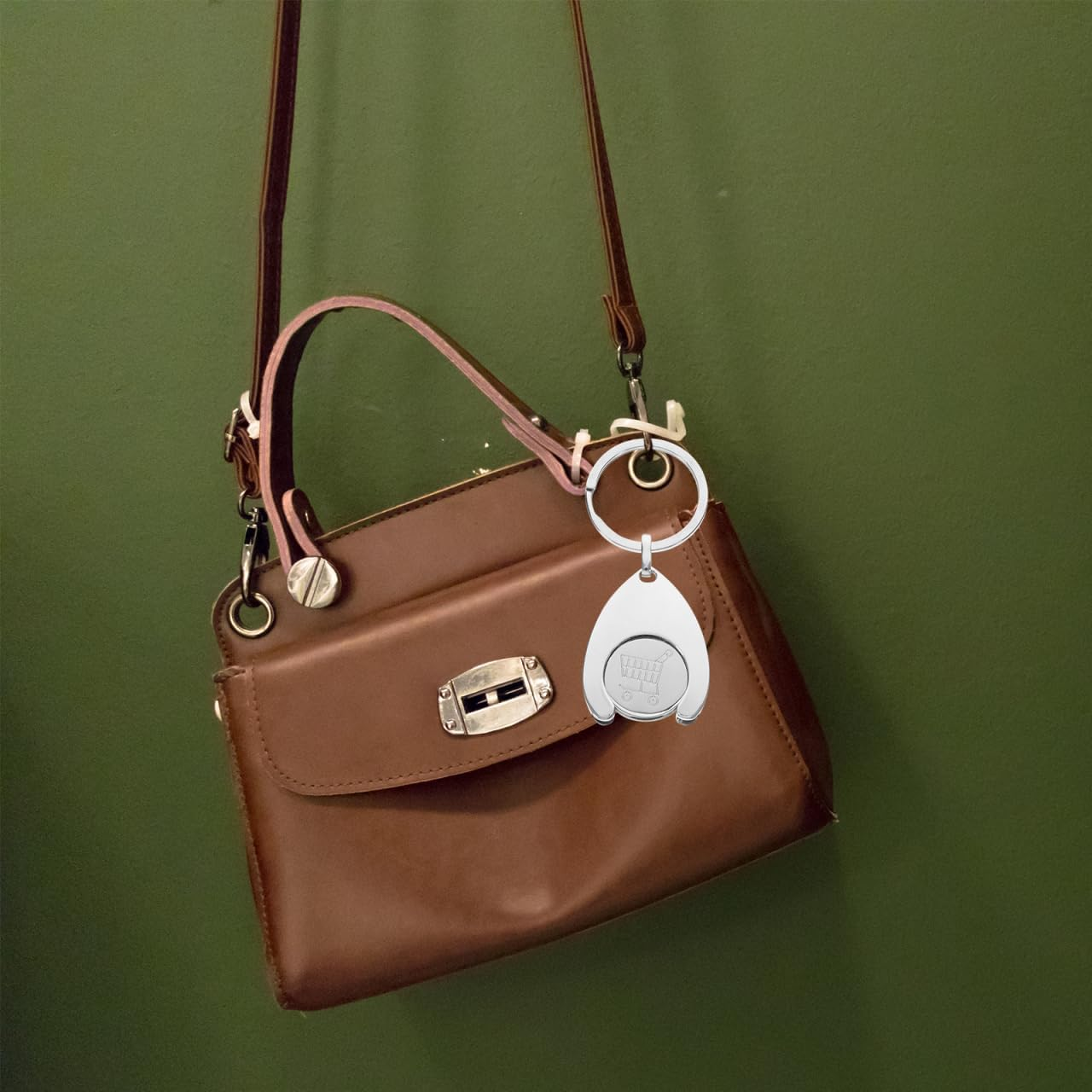 Shopping Trolley Token Keychain Lightweight Coin Holder Key Ring Pendant for Supermarket Cart Convenience Portable And image number 6