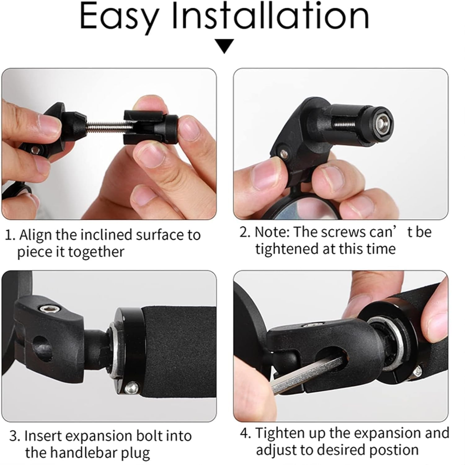 MEZOKUCEL 2 Pieces Bike Mirror 360&deg;Rotation Adjustable Wide Angle Mirror HD Safety Bicycle Mirror Universal Bicycle Convex Mirror Safe Rear View Cycling Mirror for Mountain Road Bikes MTB image number 4