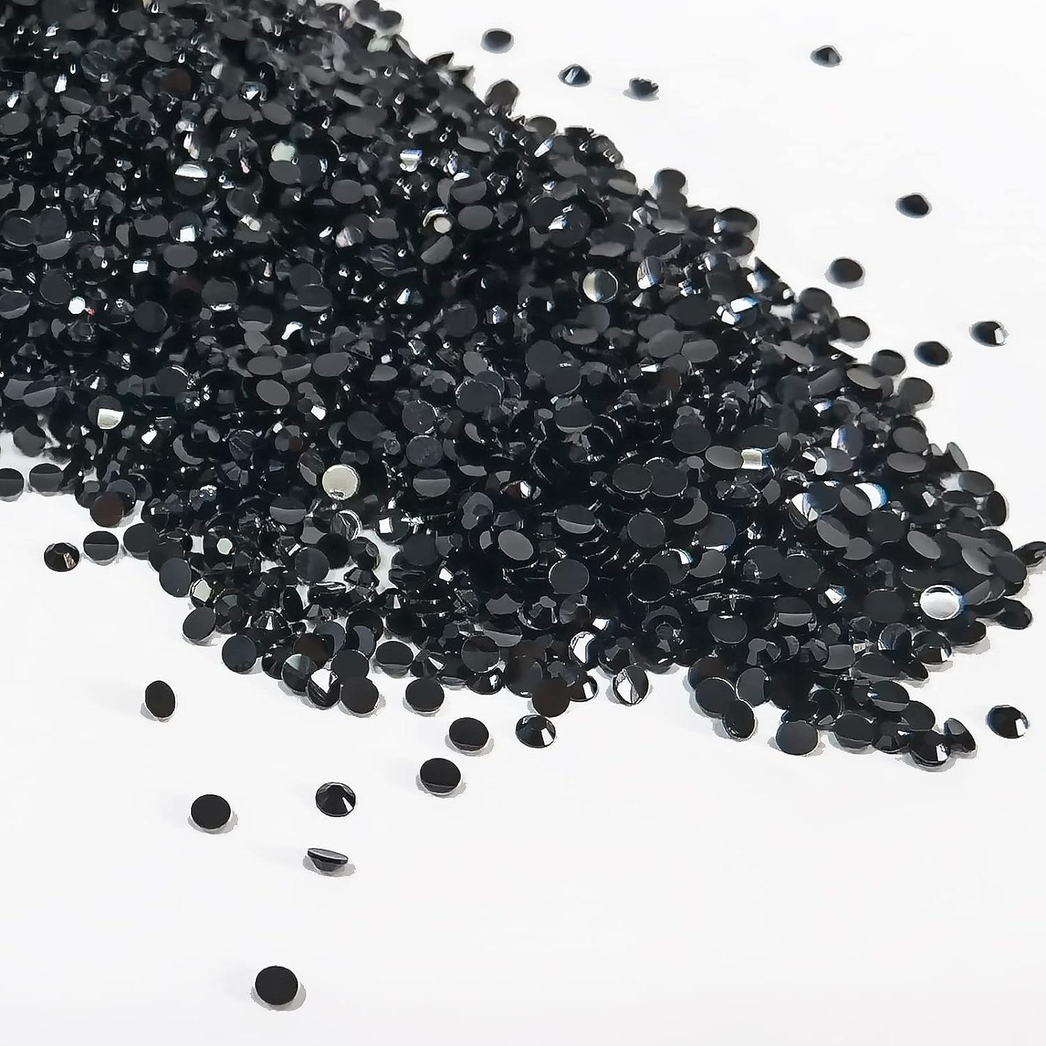 4000Pcs 3Mm Resin Rhinestone Multi-Color Flatback Jelly Resin Rhinestones Bling Glitter Diamond Sparkly Stone for Makeup, Mugs, Tumblers, Craft Decoration (Black) image number 1