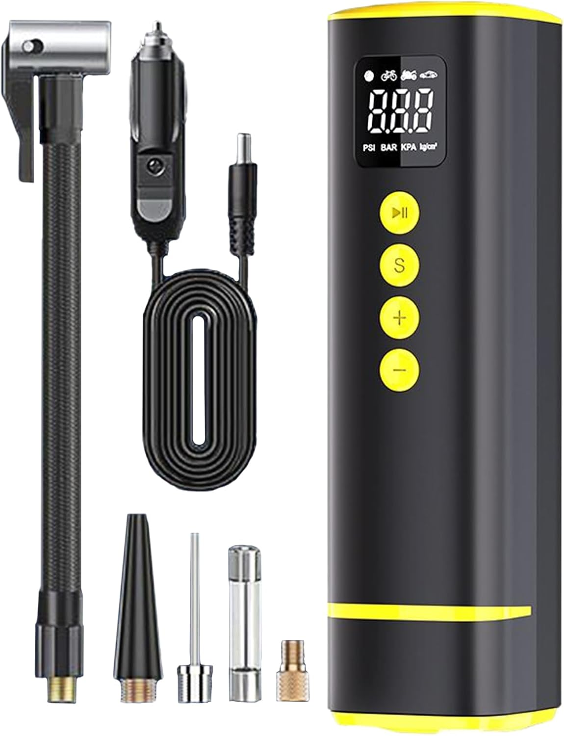 Tire Inflator | Portable Tire Inflator for Car,150Psi Electric Cordless Gauge Pressure for Bike Car Truck Motorcycle Automotive Balls Bicycle Bike image number 5