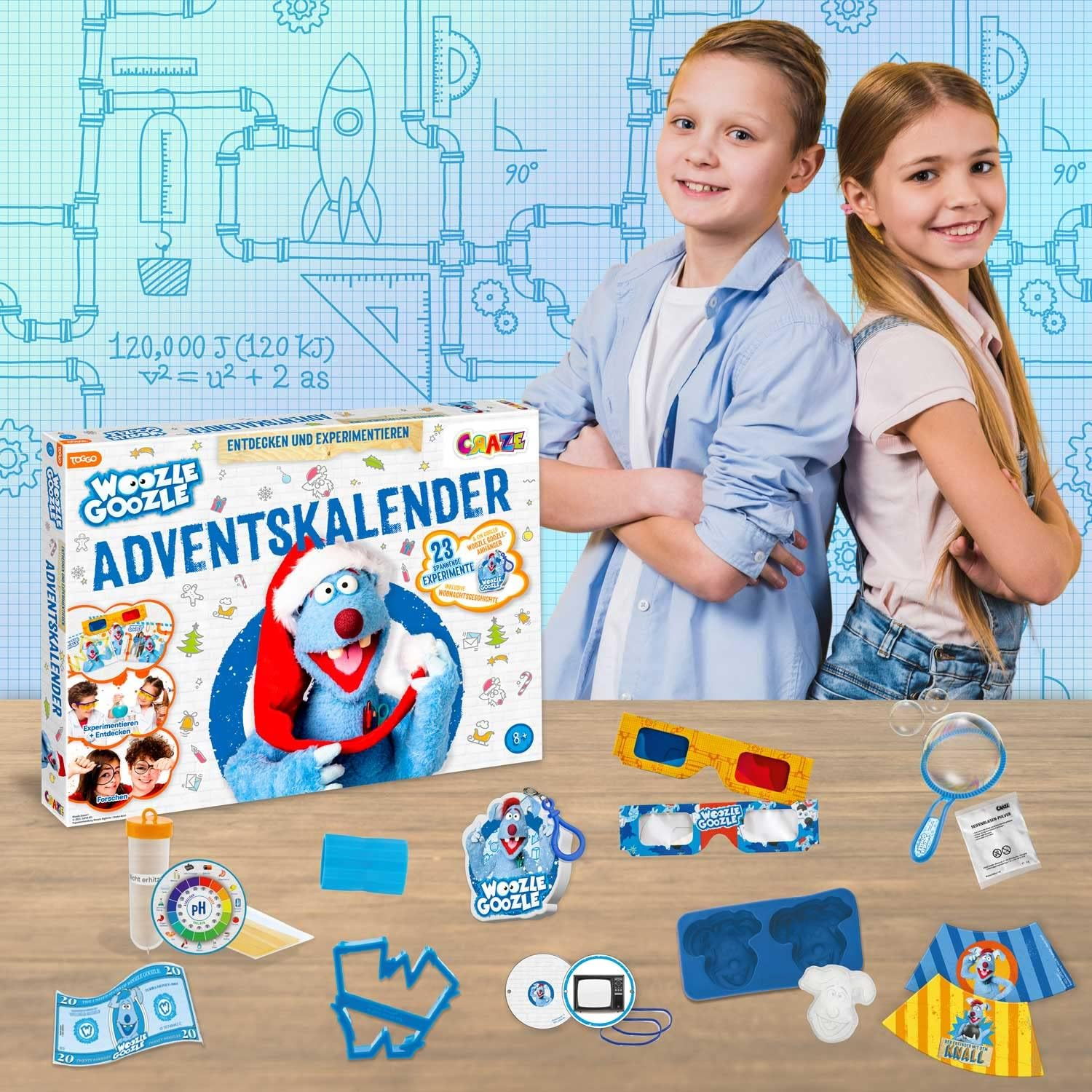 CRAZE Advent Calendar Wooz 2021 Children'S Experiments for Children from 8 with Figures Toy Christmas Calendar Gifts for Girls and Boys 24683