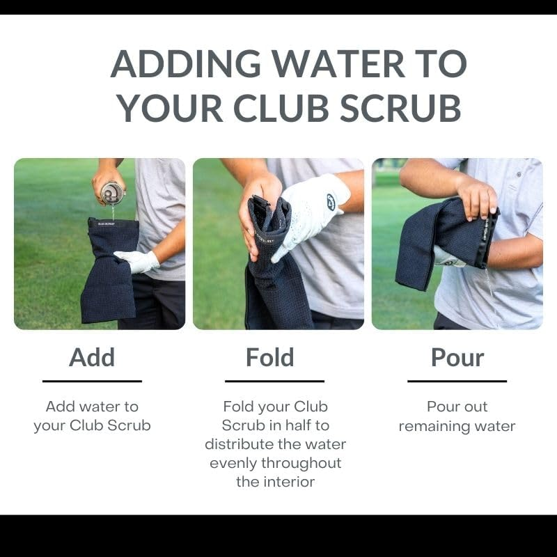 Club Scrub Golf Club and Ball Cleaning Towel Pro, Waffle-Weave Microfiber, Black image number 2
