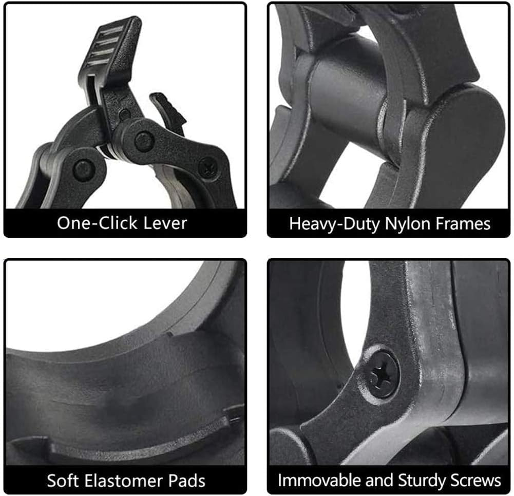 1 Pair for Gym Exercise Fitness Body Building 2 Inches，Barbell Clamps Olympic Collars Dumbbell Clips Weight Lifting Bar Lock Quick Release Professional Barbell Buckle image number 6