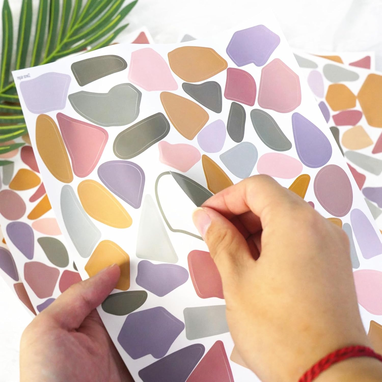 DIY Irregular Marble Wall Stickers, Water Proof and Removable Wall Art Stickers, Wall Murals for Living Room Bedroom Background, 10 Pieces PVC Wallpaper 30 * 22Cm. image number 6