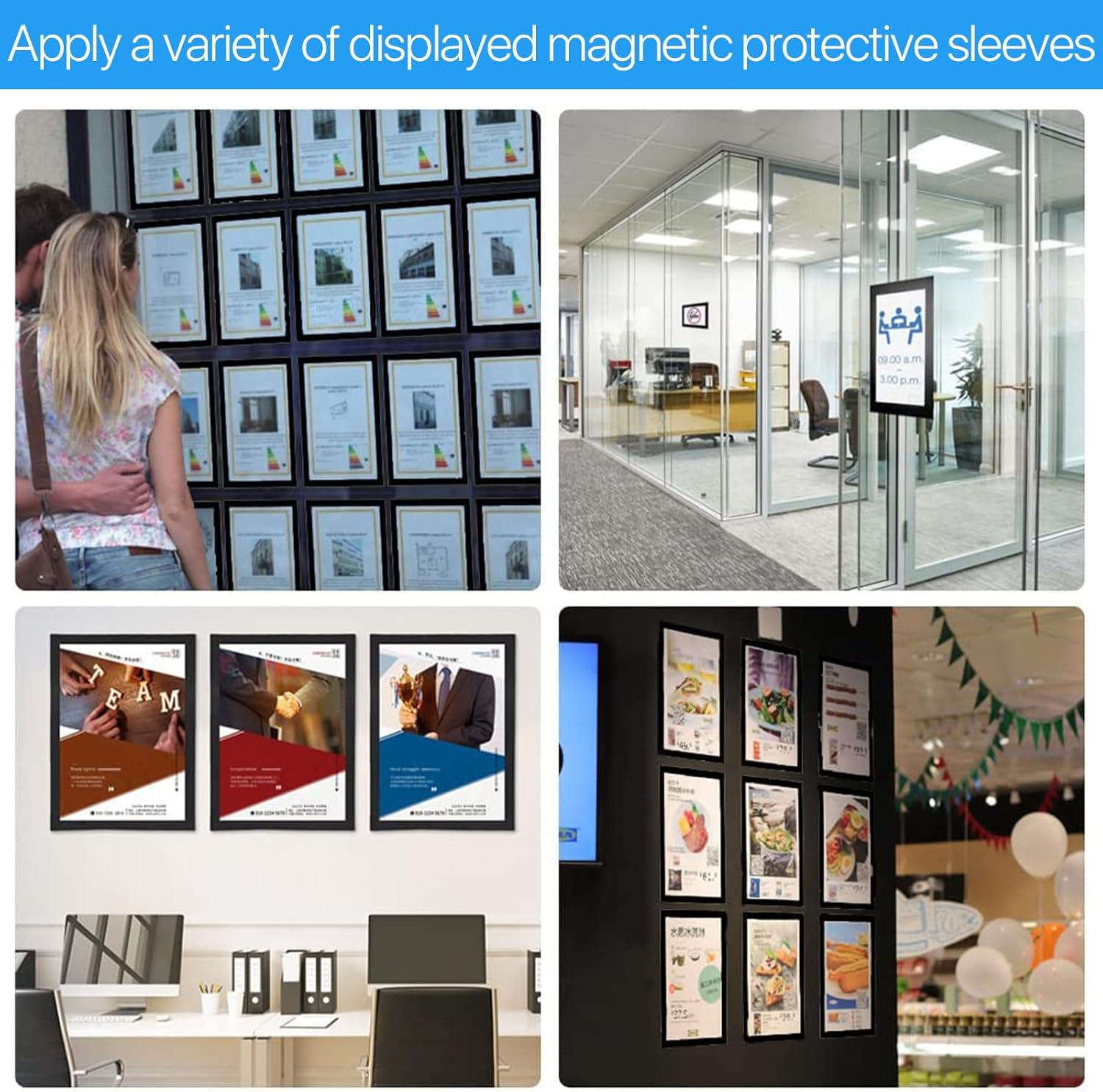 Picture Frame A4, 21X29.7Cm Black Picture Frame, Home Decoration Photo Display Frame Versatile Landscape Portrait Orientation, Wall Mountable Desk Stand image number 1