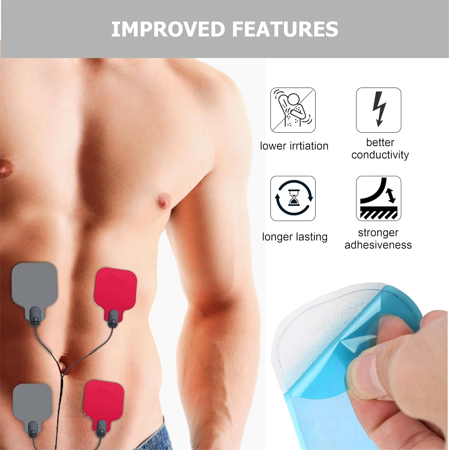 12 Gel Pads Tenspad Silver Compatible with Beurer EM 59 / EM89 Heat Devices. save up to 30% on Price